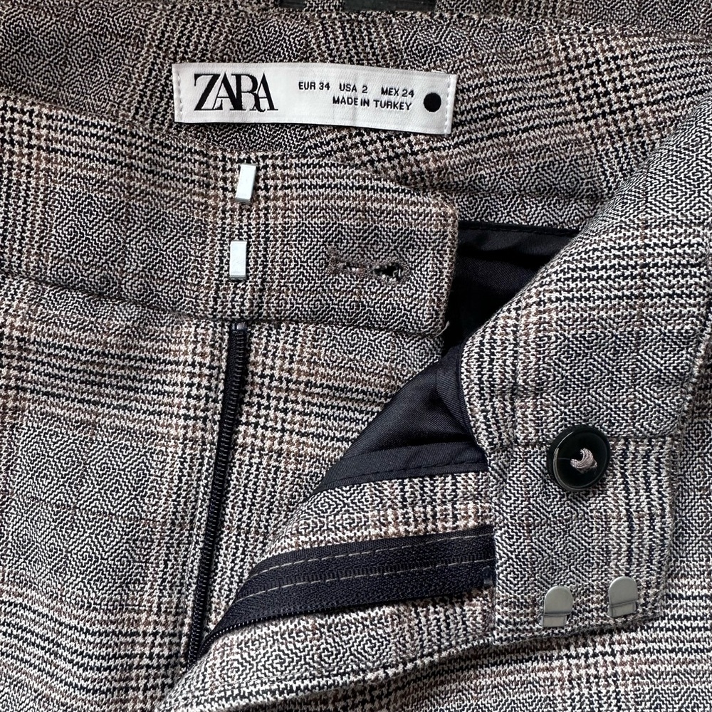 Zara Plaid Checkered Pants